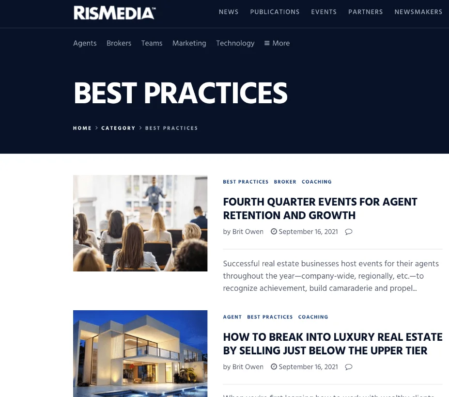 RIS Media Best Practices Page